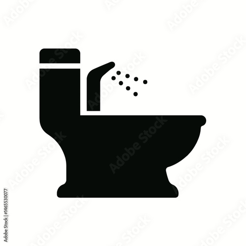  Bidet Silhouettes in black on a white background 