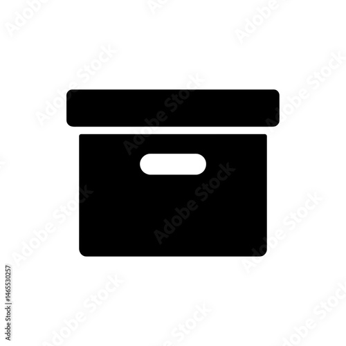  Storage Silhouettes in black on a white background 