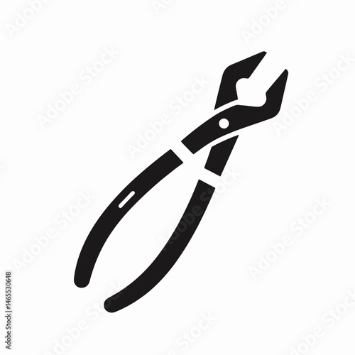  Barbecue Tongs Silhouettes in black on a white background 