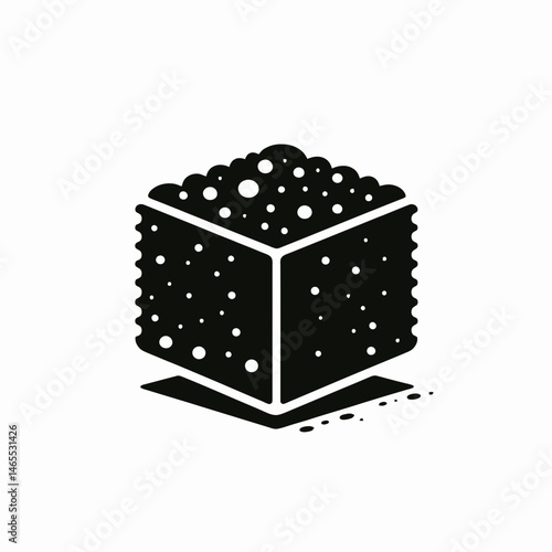  Bath Sponge Silhouettes in black on a white background