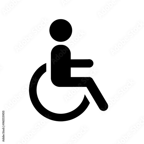  Disabled Chair Silhouettes in black on a white background