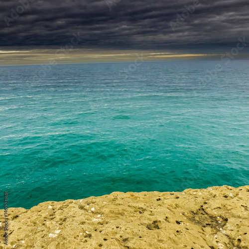 Coastal landscape in Peninsula Valdes at dusk, World Heritage Site, Patagonia Argentina