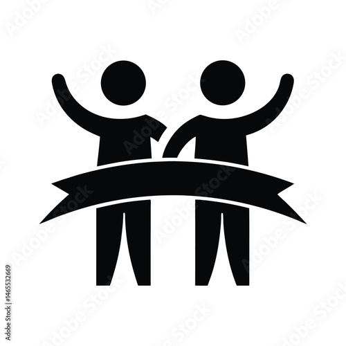 Two Human Figures Holding Hands Icon