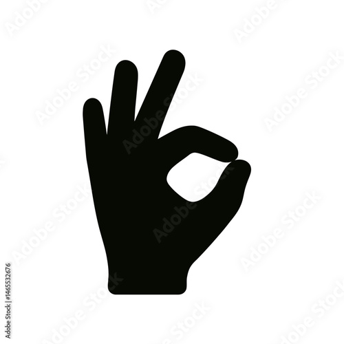  Perfect Sign Silhouettes in black on a white background 