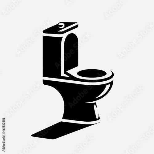   Bidet Silhouettes in black on a white background