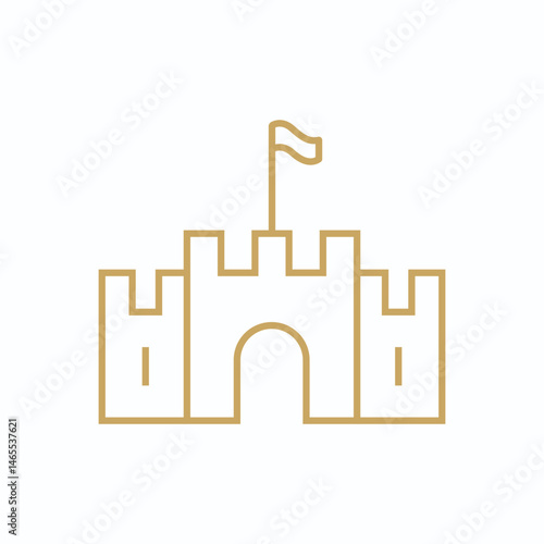 Castle line icon vector design. Editable stoke.