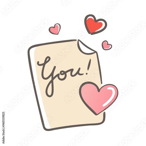 love note icon, love note vector illustration-simple illustration of love note, perfect for love note logos and icons