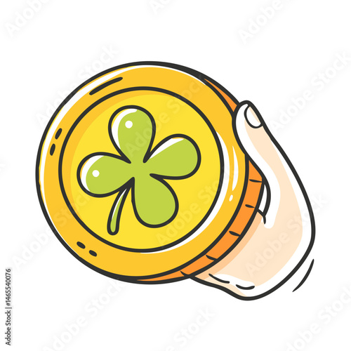lucky coin icon, lucky coin vector illustration-simple illustration of lucky coin, perfect for lucky coin logos and icons