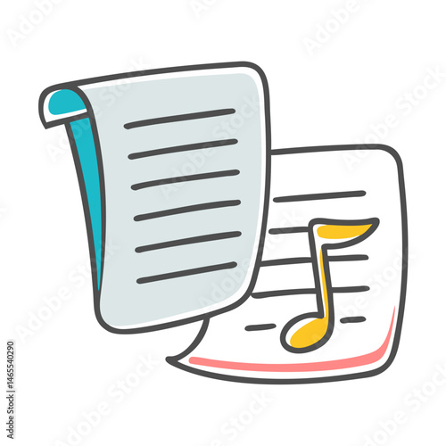 lyric sheets icon, lyric sheets vector illustration-simple illustration of lyric sheets, perfect for lyric sheets logos and icons