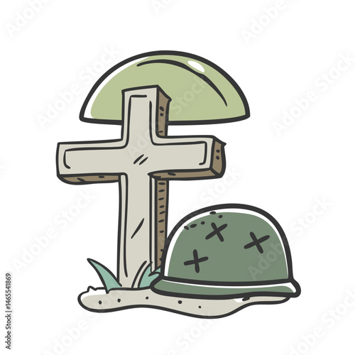 military helmet on a cross icon, military helmet on a cross vector illustration-simple illustration of military helmet on a cross, perfect for military helmet on a cross logos and icons