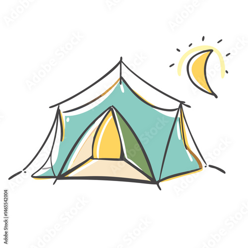 mina tents icon, mina tents vector illustration-simple illustration of mina tents, perfect for mina tents logos and icons