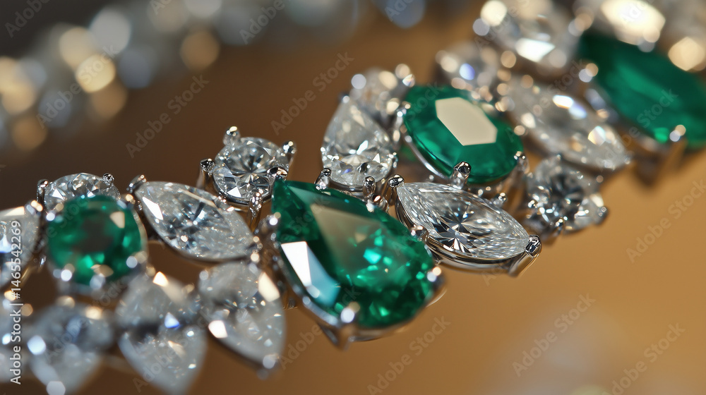 Detailed view of multiple diamond shapes: emerald, oval, marquise, pear.