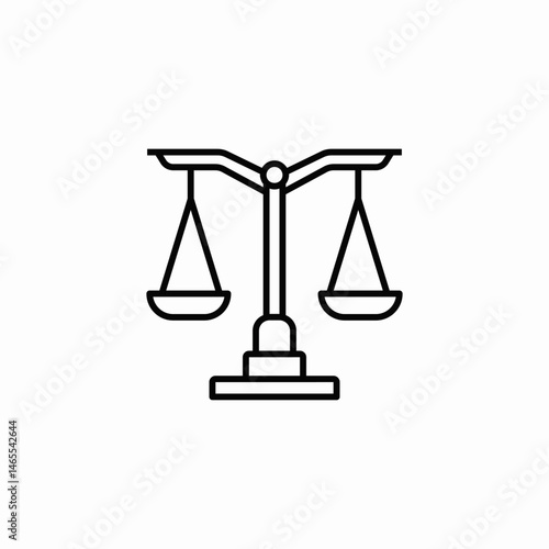 balance scale icon sign vector