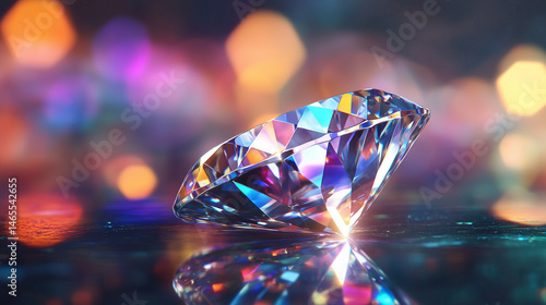 Obraz na płótnie Macro shot of a flawless diamond under a jewelerâs loupe. w salonie
