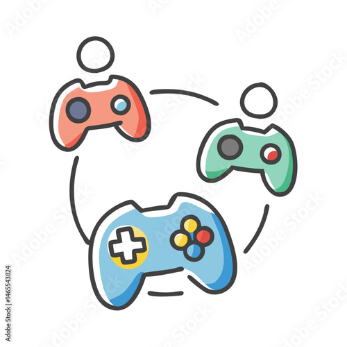multiplayer icon, multiplayer vector illustration-simple illustration of multiplayer, perfect for multiplayer logos and icons