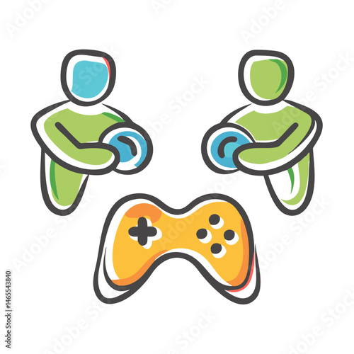 multiplayer icon, multiplayer vector illustration-simple illustration of multiplayer, perfect for multiplayer logos and icons