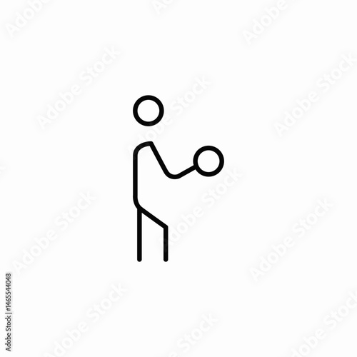 boxing man icon sign vector