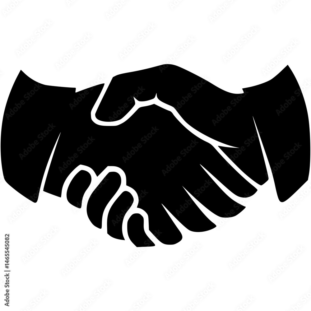 Obraz premium handshake vector illustration