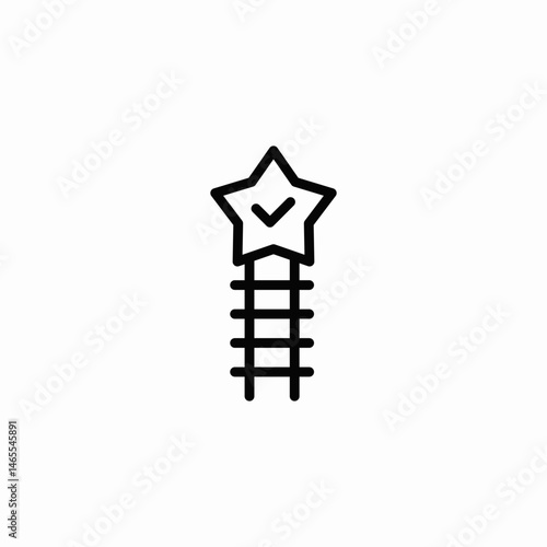career ladder icon sign vector