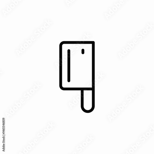 cleaver butcher knife icon sign vector