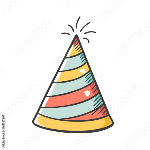 party hat icon, party hat vector illustration-simple illustration of party hat, perfect for party hat logos and icons