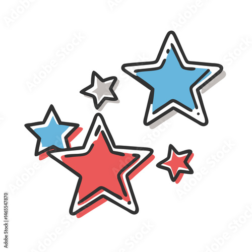 patriotic stars icon, patriotic stars vector illustration-simple illustration of patriotic stars, perfect for patriotic stars logos and icons
