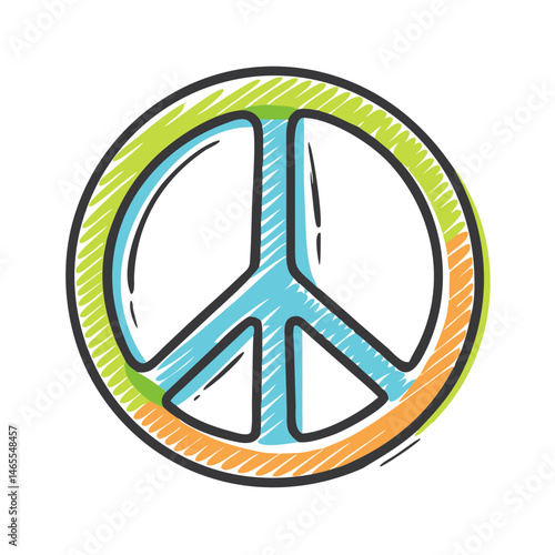 peace symbol icon, peace symbol vector illustration-simple illustration of peace symbol, perfect for peace symbol logos and icons