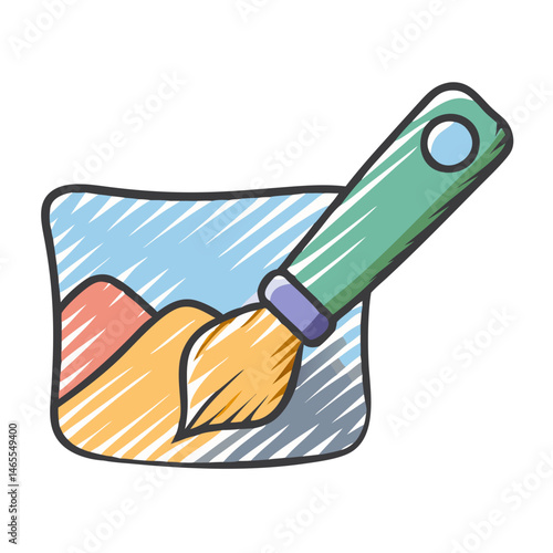 photo editing brush icon, photo editing brush vector illustration-simple illustration of photo editing brush, perfect for photo editing brush logos and icons