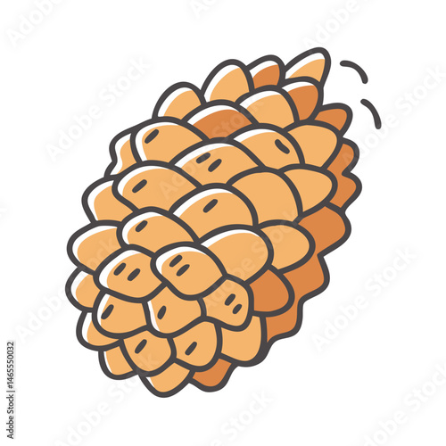 pinecone icon, pinecone vector illustration-simple illustration of pinecone, perfect for pinecone logos and icons