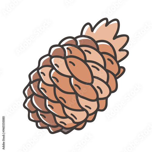 pinecone icon, pinecone vector illustration-simple illustration of pinecone, perfect for pinecone logos and icons