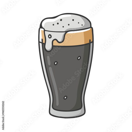 pint of stout icon, pint of stout vector illustration-simple illustration of pint of stout, perfect for pint of stout logos and icons