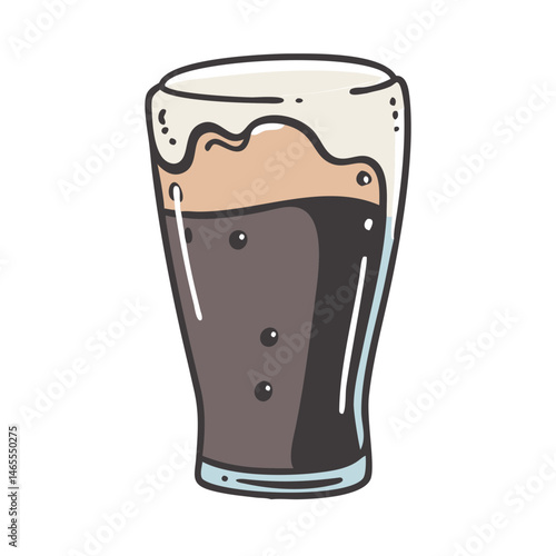 pint of stout icon, pint of stout vector illustration-simple illustration of pint of stout, perfect for pint of stout logos and icons