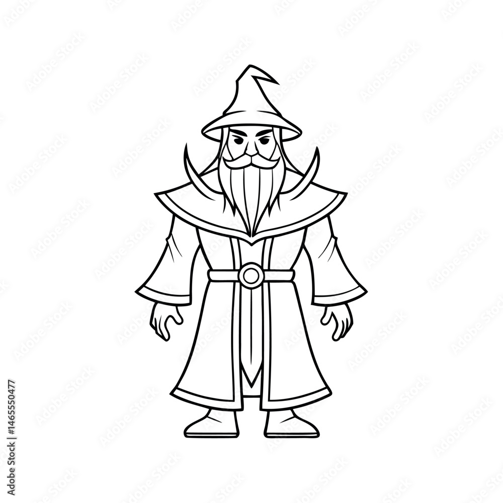 Classic Wizard Robe Vector Drawing Classic Wizard Robe Vector Drawing