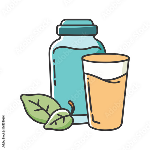 plant based protein shake icon, plant based protein shake vector illustration-simple illustration of plant based protein shake, perfect for plant based protein shake logos and icons