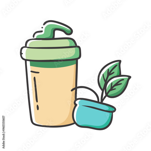 plant based protein shake icon, plant based protein shake vector illustration-simple illustration of plant based protein shake, perfect for plant based protein shake logos and icons