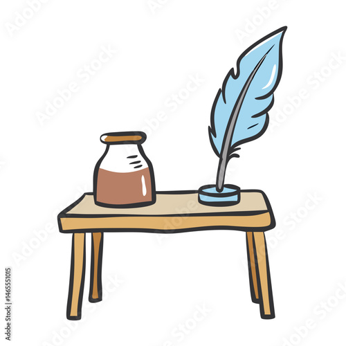 poet s desk icon, poet s desk vector illustration-simple illustration of poet s desk, perfect for poet s desk logos and icons