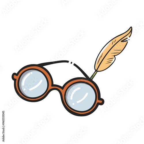 poet s glasses icon, poet s glasses vector illustration-simple illustration of poet s glasses, perfect for poet s glasses logos and icons