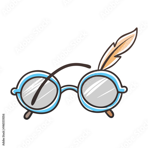 poet s glasses icon, poet s glasses vector illustration-simple illustration of poet s glasses, perfect for poet s glasses logos and icons