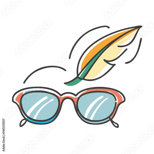 poet s glasses icon, poet s glasses vector illustration-simple illustration of poet s glasses, perfect for poet s glasses logos and icons