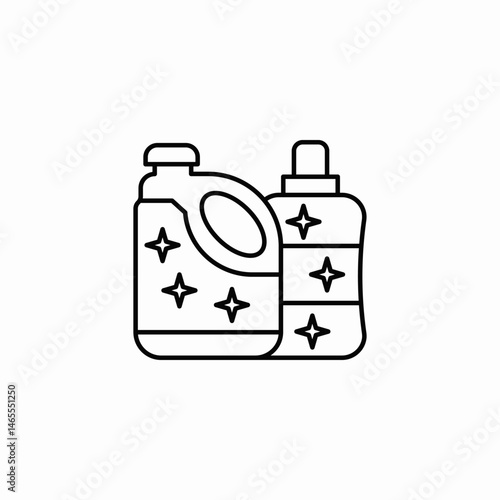 detergent bleach icon sign vector