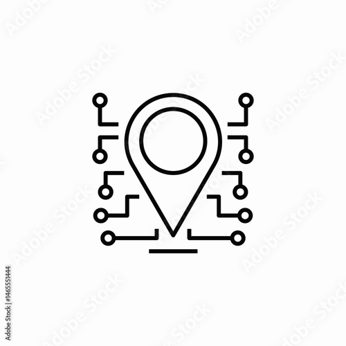 digital location icon sign vector