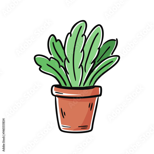 potted plant icon, potted plant vector illustration-simple illustration of potted plant, perfect for potted plant logos and icons