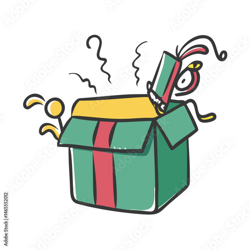 prank gift box icon, prank gift box vector illustration-simple illustration of prank gift box, perfect for prank gift box logos and icons