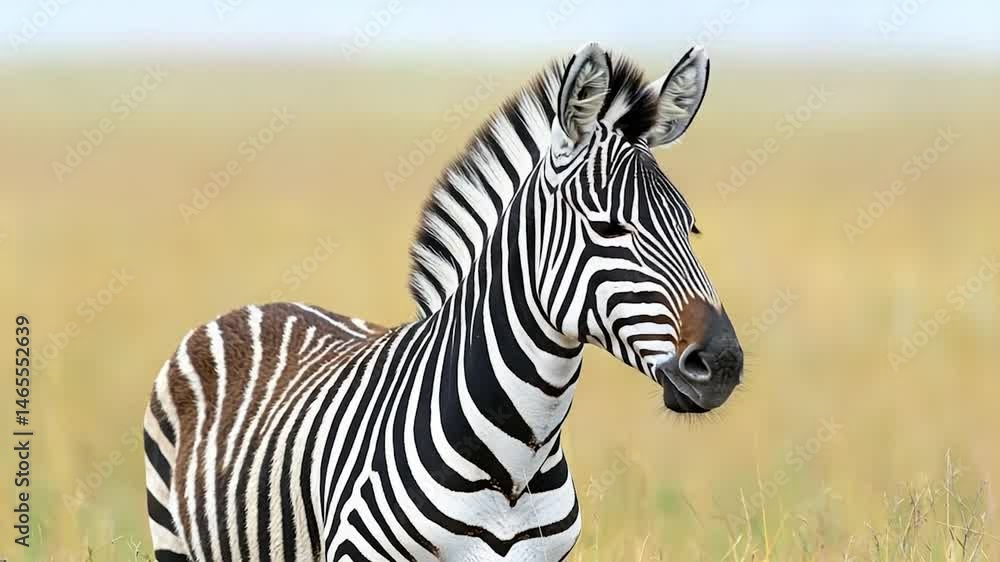 Zebra portrait in tall grass. Zebra portrait in tall grass.