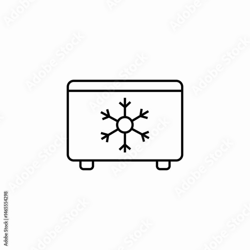 freezer box icon sign vector