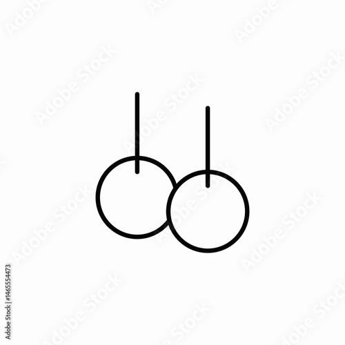 gymnastic rings icon sign vector