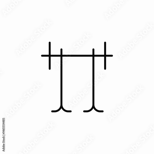 gym bars icon sign vector