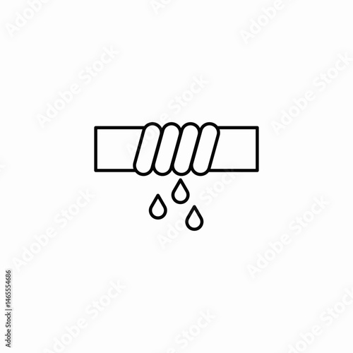 hand squeezed icon sign vector