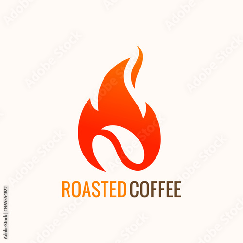 Roasted coffee beans icon logo vector design.