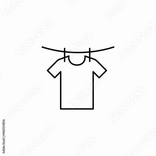 hanging t shirt icon sign vector